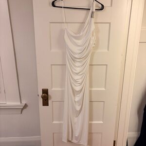 Zara One Shoulder White Dress